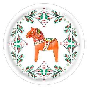 Bricka Dalahäst – Ø 38cm