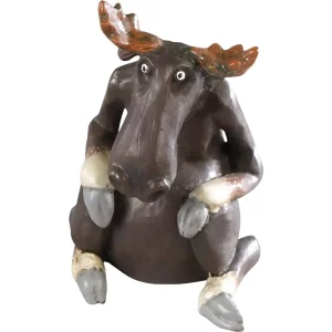Älg sittande – H.14cm